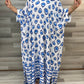 Dress with blue eye Pattern