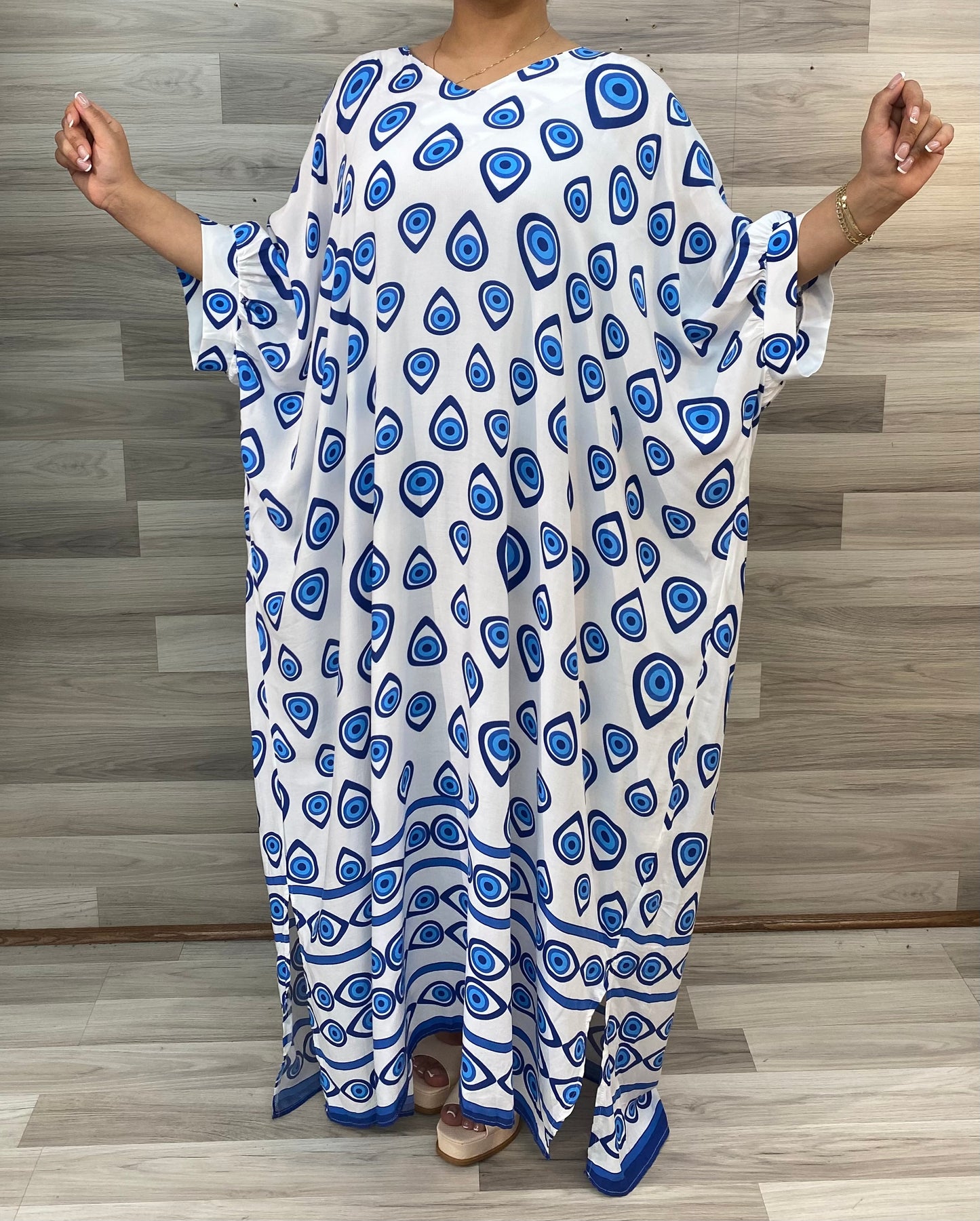 Dress with blue eye Pattern