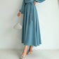 Steel Elegant Dress with Belt