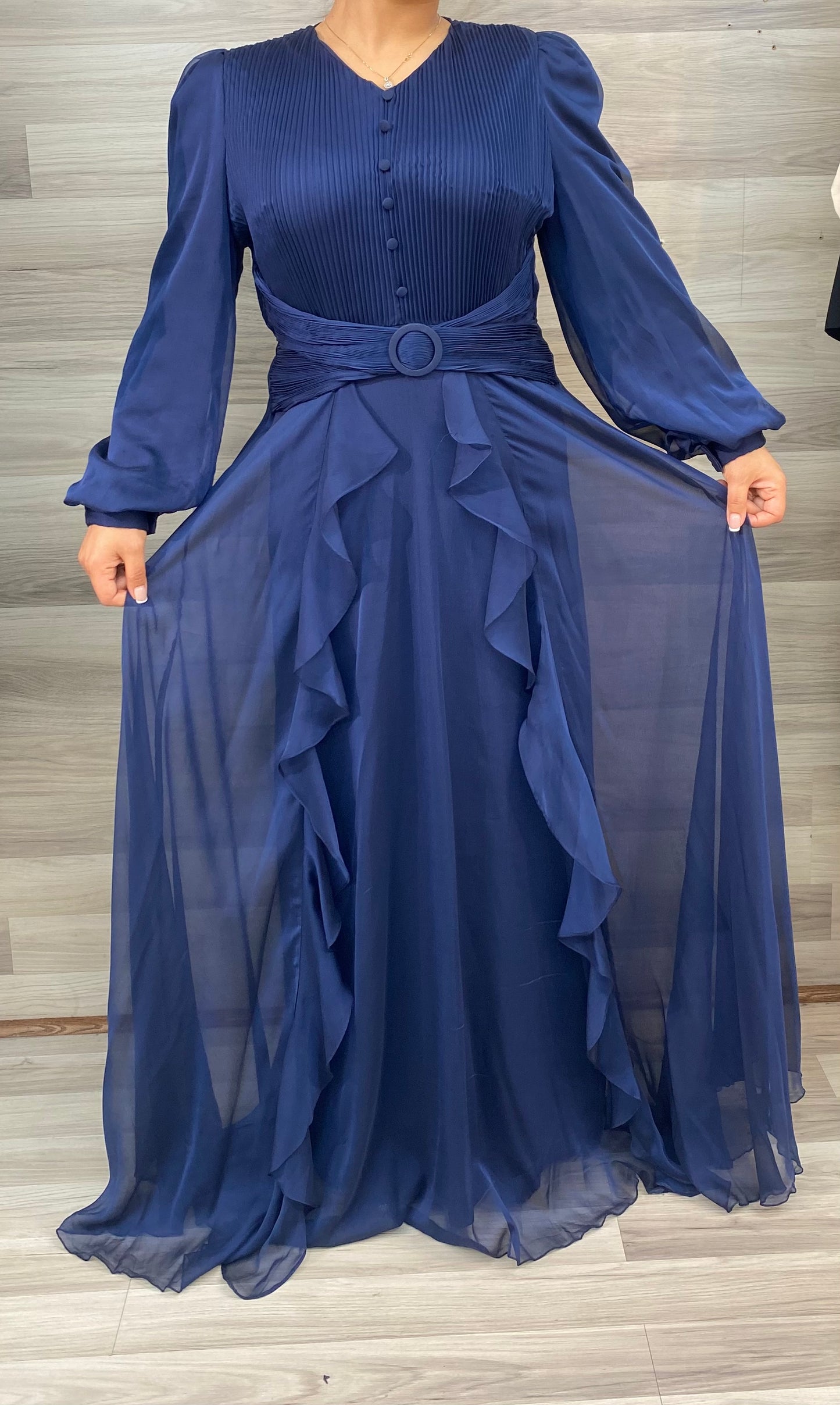 Navy Blue Modest Dress