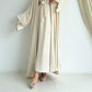 Beige Elegent Abaya with 2 peices