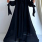 Black Elegent Abaya with 2 peices