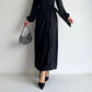 Black Elegant Dress with Side Belt