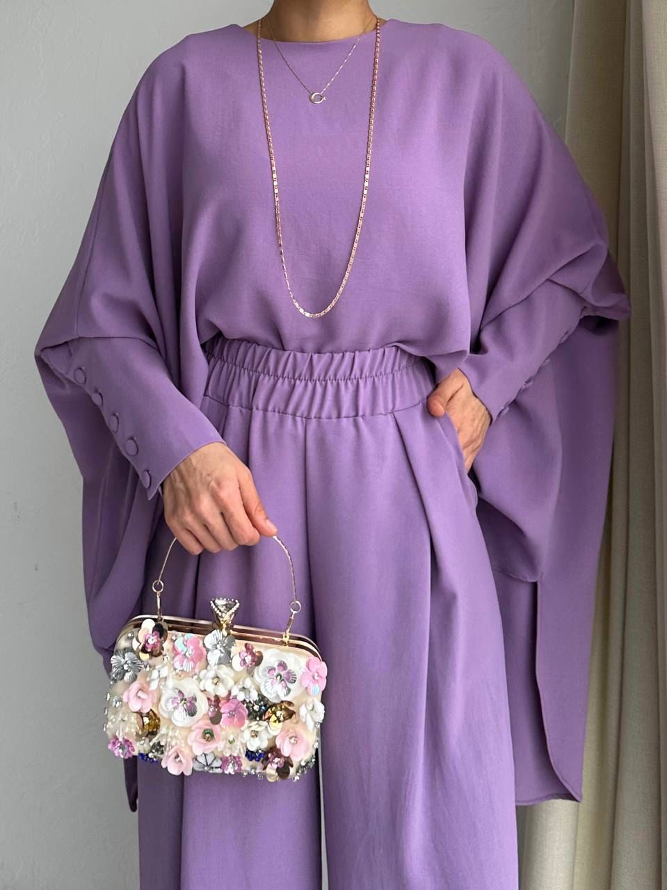 Elegent Purple Double Suit