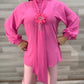 Rose Women Long Slave Shirt With Scarf