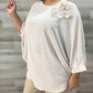 Beige Women Shirt With Shoulder Roze