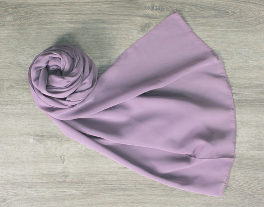 1pc Dark Purple Women Solid Casual Scarf-Style Hijab For Daily Life