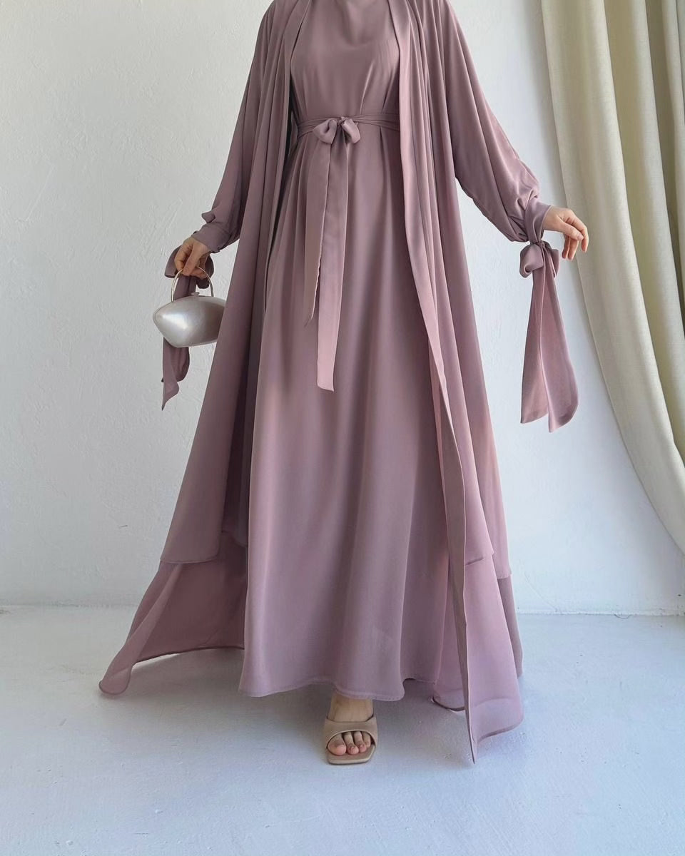 Rose Pink Elegent Abaya