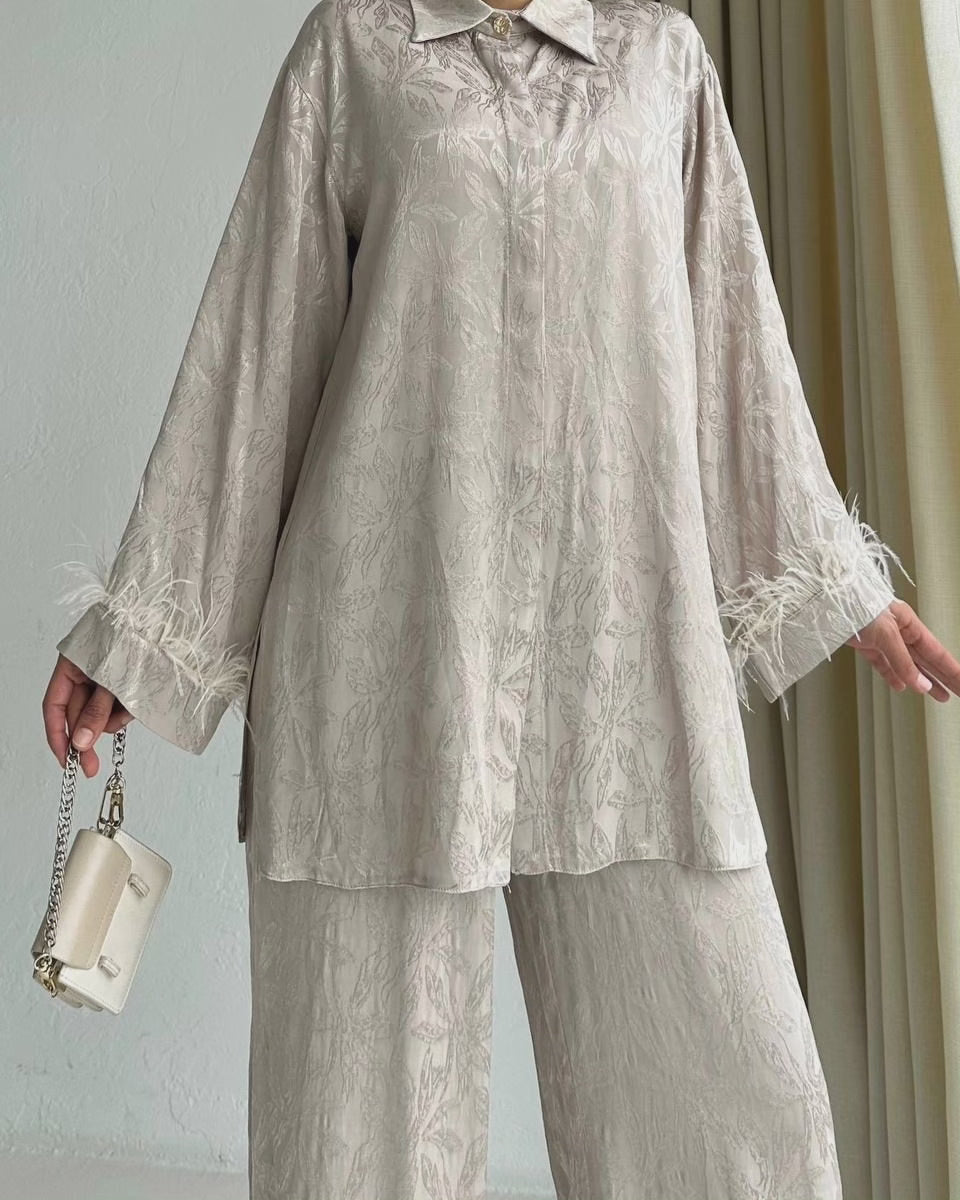BEIGE SEALAND 2-PIECE SILK