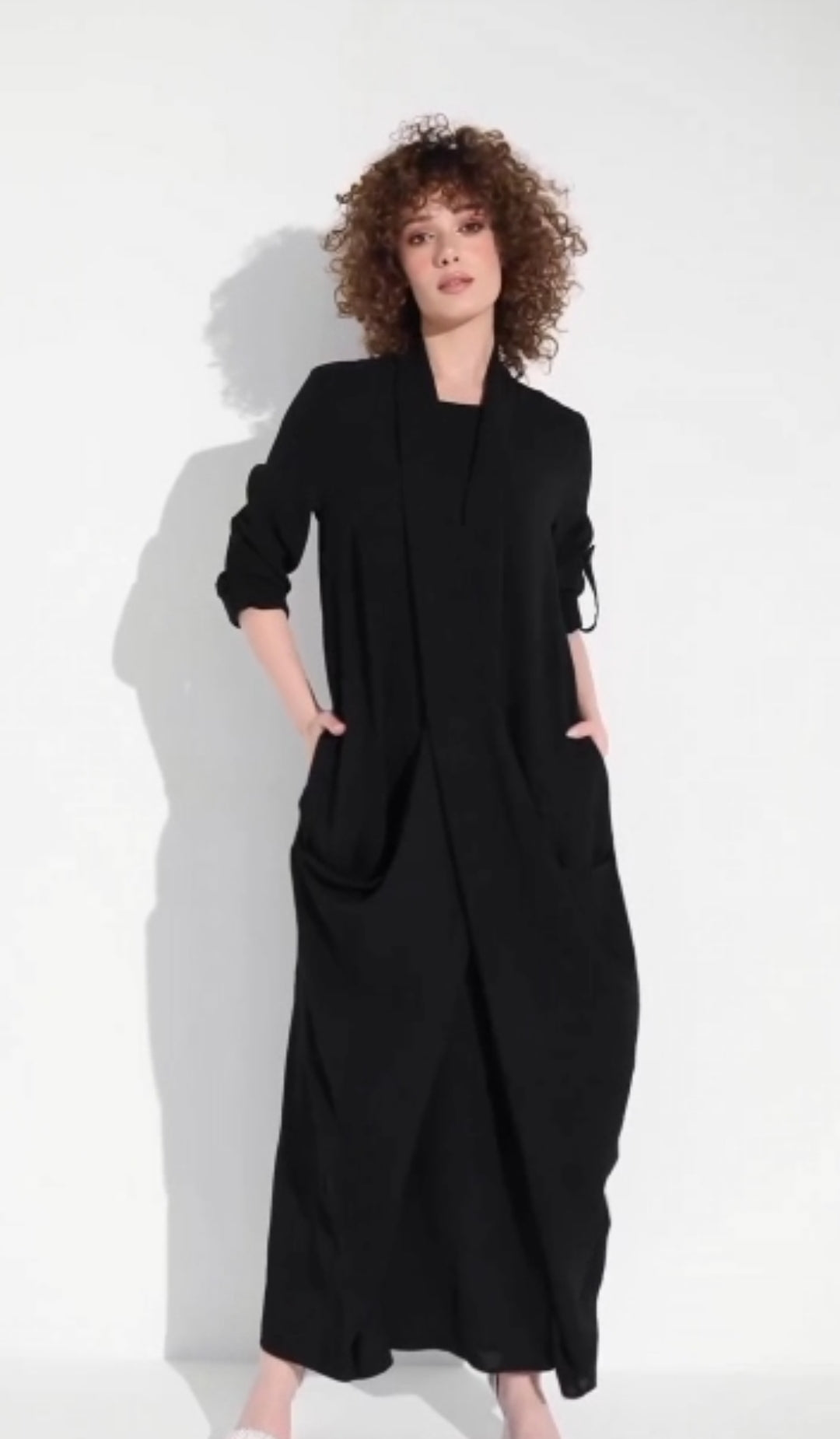 Sali Black Modest Dress