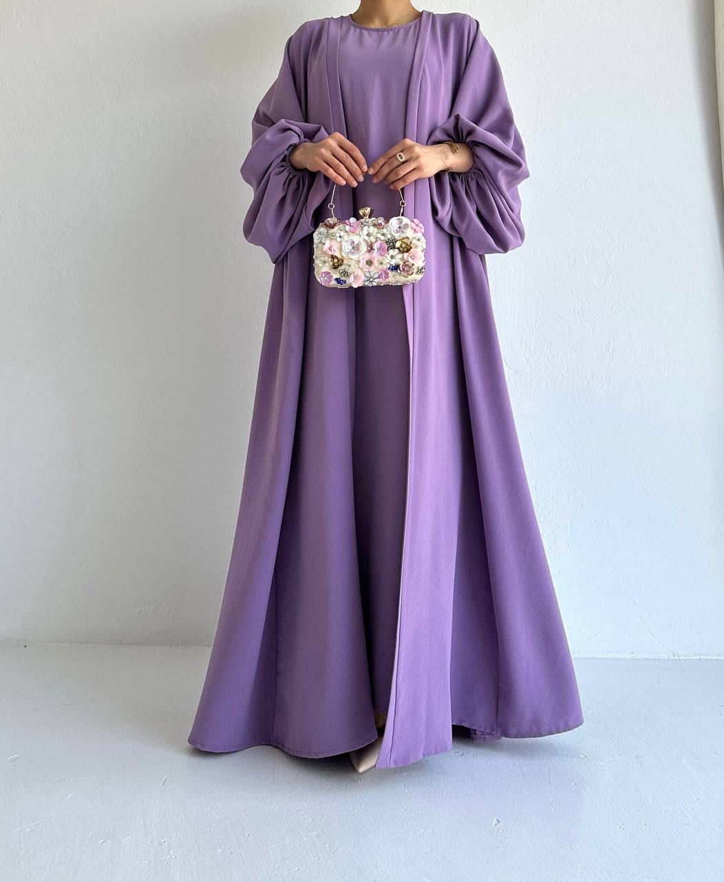 Purple Elegent Abaya