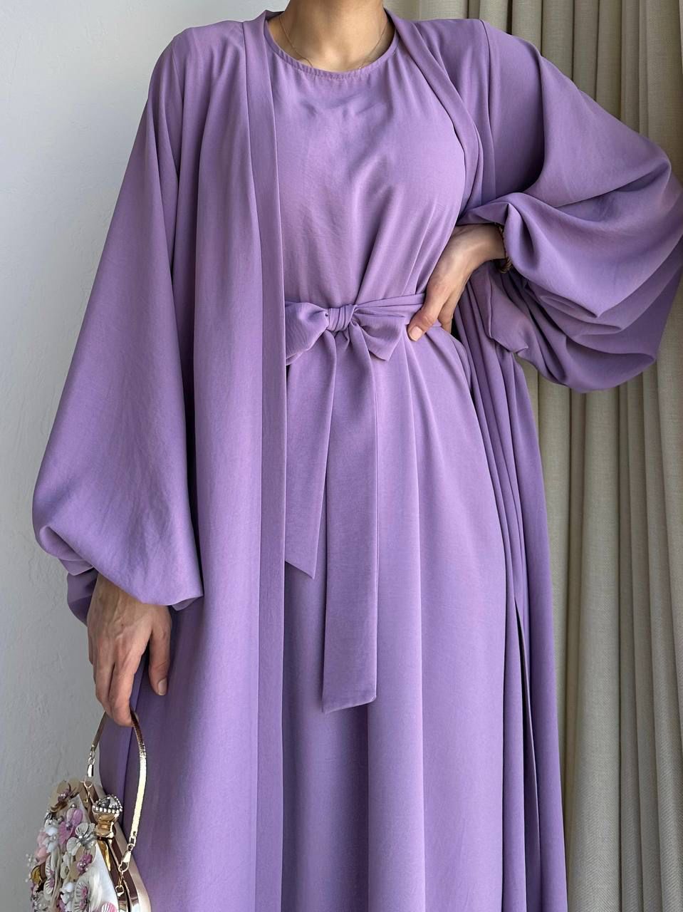 Purple Elegent Abaya