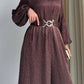 Sali Brown Jumpsuit with Pattern