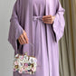 Purple Elegent Abaya with 2 peices