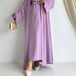 Purple Elegent Abaya with 2 peices