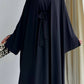 Sali Black Elegent Abaya with 2 peices