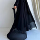 Black Elegent Abaya with 2 peices