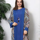 Combine Three Peices Modern Suit in Blue with Pattern