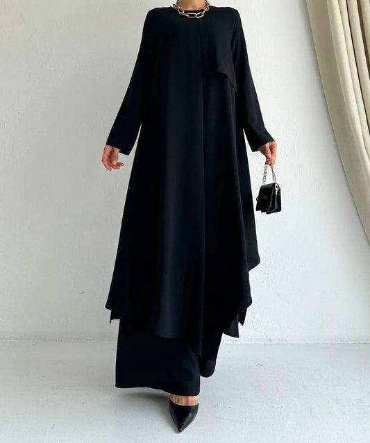 Long Black Modest Suit