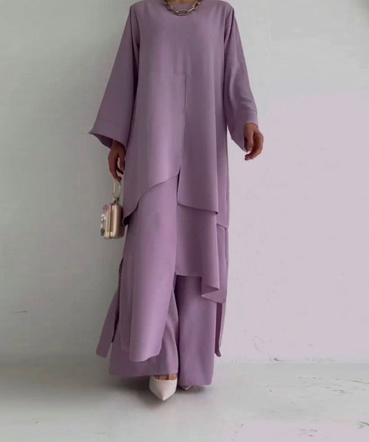 Purple Long Flora Suit