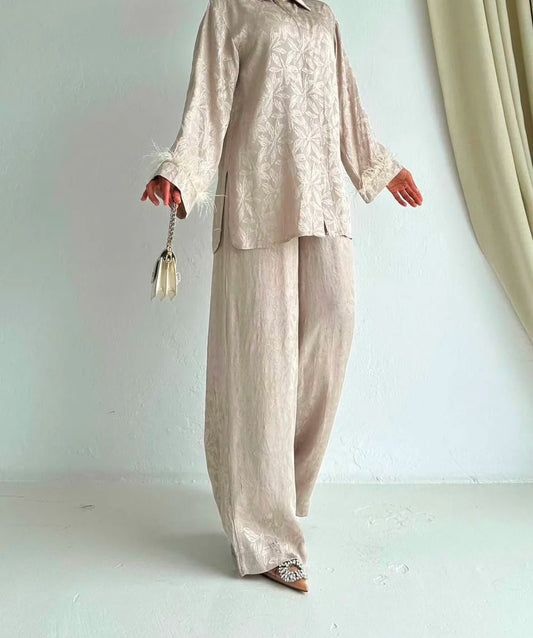 BEIGE SEALAND 2-PIECE SILK