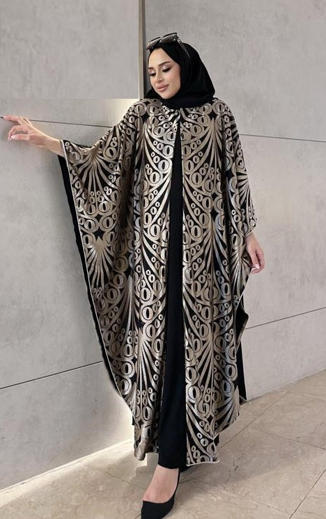 Abaya Black and Gold