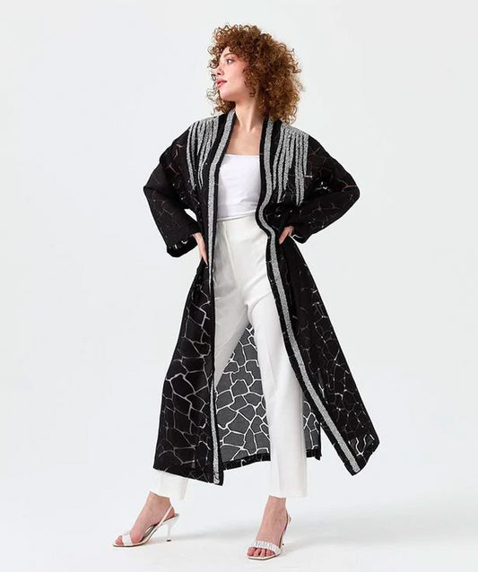 Black Luxury Opned Abaya